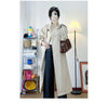 Autumn Simple Style Korean Long Stand-up Collar White Trench Coat Women's Trench
