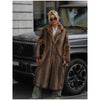 Women Faux Fur Overcoat Chic Lapel Long Sleeve Loose Fluffy Coat Lady Winter Warm Elegant Street Outerwear