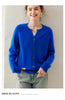 Spring Women's Cardigan 100% Cashmere Knitted Sweater Chic Tops Cashmere Coat Casual O-Neck Loose Women Cardigan
