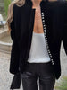 Solid Velvet Women's Jacket Stand Collar Long Sleeve Waist Cinching Coat Chic Spring Autumn Evening Street Wear