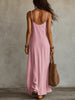 Women's Loose A-Line Long Dress with Thin Straps