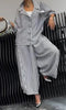 Spring Fall Women's 2 Piece Set Suit Office Lady Floral Striped Loose Blazer Casual Wide Leg Pants Suits For Women Clothing