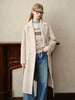 Stylish Women's Petite Wool Overcoat with Suit Lapel Winter 100% Wool Coats Suit Collar Long Winter Coat