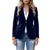 Women's Velvet Blazer Suit Jackets Business Casual Button Up Suit Jacket Autumn Winter Velvet Outerwear Work Office Coats