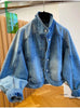 Women's Denim Jacket Spring Autumn High-grade Stand-up Collar Ladies Cowboy Coat Be All-match Loose Female Casual Top
