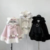Japanese Sweet Lolita Solid Coat Women Elegant Warm Chic Cloak Winter Casual Y2k Harajuku Loose Woolen Cape