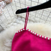Chic Pearl Design Knitted Women Dress Sexy Wrap Hips Bodycon Party Dress Basic Fall Streetwear Outfits Vestido