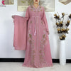 African Clothes Women Dashiki Dress Chiffon Abaya Long Sleeves Dress Islamic Casual Clothing Women Diamond Muslim Long Dress