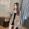 Spring Autumn Cowboy Stitching Blazer Jacket Women Long Sleeved Casual Suit Coat Female Slim Blazer Outerwear Lady Tops