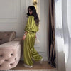Casual Coats Pants Sets Women Loose Long Sleeves Single Breasted Elastic Waist Knot Suits Female Spring Solid Set Lady