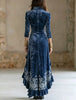 Women Deep V Neck Long Sleeve Velvet Dress Autumn Swing Pleated Long Dress Autumn Long Sleeve Elegant Party Dresses