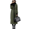 Autumn and Winter Temperament Commuter Suit Collar Double-Breasted Long Woolen Coat Trench Coat for Women
