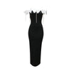 Women Bow Tassel Slash Neck Maxi Dress Fall Winter Sexy Birthday Evening Prom Party Street Long Dresses Vestidos