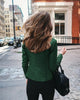Autumn and Winter Women's Large Size Leather Jacket Solid Color Slim Street Elegant Versatile Top PU Suit Jacket