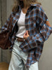 Women Checked Belt Jacket Shorts Set Retro Chic Full Sleeve Lapel Buttons Pockets Blazer Sets Lady Daily Commute Street Outfit