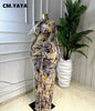 Women Draped O-neck Ruched Full Sleeve Long Maxi Dress Spring Evening Club Party Vestidos Sexy Dresses