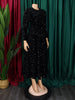 Vintage Sequin Women Church Swing Dresses Long Sleeve O-Neck High Waist Elegant Glitter Banquet Party Evening Dress