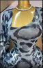 Women Floral Tie Dye Print Stacked Ruched Long Sleeve A-line Maxi Long Dress Birthda Party Education Dresses
