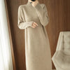Women's Knit Sweater Dress Loose Knitted One-piece Dresses For Women Autumn Winter With Midi Korean