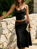 Stand Coat & Half Skirt Outfit Lady Casual Long Sleeve Solid Slim 2Pc Suit Elegant Ruffle Single Breasted Long Skirt Set