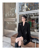 Autumn Black Blazers Women's Casual Elegant Long Sleeve Temperament Casual Loose Suit Woman Ladies Outwear