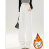 Winter Girls Fleece Thermal High Waist Jeans Female Snow Warm Plush Denim Pants Lady Casual Daily Straight Leg Trousers