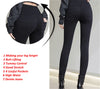 Button Fly Jeans High Waist Front for Women Tummy Control Stretch Denim Black Petite XS - 4XL Dress Pants With Pocket