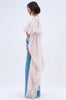 Square Neck Flowy Tunic Blouse Batwing Long Ruffle Maxi Cape Sleeve Loose Chiffon Blouse Women Boho Casual Elegant Flowy Shirt