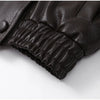 Ladies Winter Retro Fur Collar Leather Jacket V‑Neck Full Lapel Long Sleeve Double Breasted Urban Warm Casual Outer