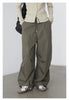 Women Pants Solid Loose Casual Outdoor Workwear Female Wide Leg Trousers Drawstring Windproof Spring Autumn