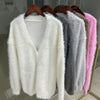 Solid Knit Cardigan Women Long Sleeve Casual V Neck Oversized Sweater Women's Autumn High Street Knitted Coats