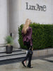 Lady Retro Burgundy Belted Leather Jacket Solid Stand Collar Long-sleeved Cropped Coat Women Daily Street Outerwear