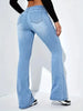 Women Flare Stretch Moustache Jeans Skinny Bell Bottom High Waist Gray Denim Pants Lady Classic Y2K Punk Long Trousers