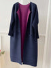 Women Solid Color Open Stitch Long Sleeve Trench Female Loose Pleated Windbreaker Spring 2J485