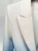 High Street Designer Suit Set Women's Gradient Color Printed Single Button Blazer Flare Pants Suit 2pcs