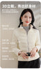 Women's Short Lightweight Down Cotton Coat Autumn Winter Stand-up Collar Zipper Puffer Parkas Jacket Casual Windproof