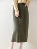 100% Merino Wool Skirt Women's Elastic Waist Cashmere Striped Skirts Office Lady Knitted Simple Dress Thickening Autumn Winter