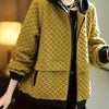 Hooded Casual Coat Women High End Mother Jacket Autumn Winter Korean Patchwork Outwear With Short Zipper Basic Coat