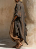 V-neck Top + Shawl + Pants Suit Vintage Pattern Printed Spring Three Piece Set Casual Breathable Loose Women's Outfit