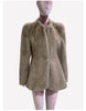 Autumn Winter Elegant Chic Short Fitted Faux Fur Blazer Women Single Button Puff Sleeve Fluffy Jacket