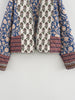 Vintage Women's Print Patchwork Cotton Jacket Quilted Long Sleeve Loose Short Warm Coat Autumn Winter Female Outwear