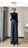 Wool Autumn Slim High Waist Straight Women's Pants Casual Solid Color Loose Chic Female Wide Leg Pants Office Ladies