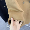 Autumn Women Drouble Breasted Woolen Coat Loose Style Women Winter Clothes Long Coats Tops