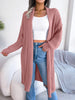 Women's Solid Color Shawl Collar Knit Cardigan Sweater for Autumn Winter Casual Vacation Coat