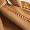 Patchwork Long Double sided 100% wool coat women spring autumn slim elegant jacket Korean casaco feminino
