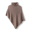 Cozy Solid Color Turtleneck Poncho Soft Loose Fit Cashmere Pullover Thin Warm Bat Sleeve Pullover for Women