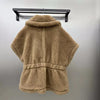 Teddy Bear Shawl Female Autumn Winter Camel Jacket Sheep Wool Coat Lapel Short Alpaca Silk Jacket