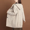 Autumn Winter Thicken Sweaters5XL Large Size Hooded Knitted Outerwear Women's Cardigan Sweater Knitting Jacket