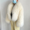 Women's Real Mongolian Fur Winter Coat Thick Warm Jacket with High-Quality Turndown Collar