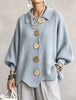 Autumn Winter Solid Knit Cardigan Sweaters Coats Women Lapel Button Casual Long Sleeve All-match Sweater Coats Knitted Tops